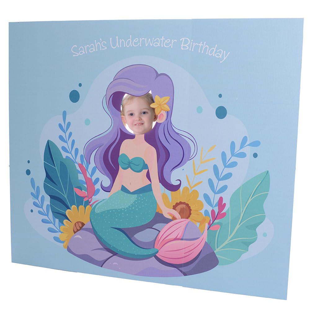 Anderson’s Lifesize Custom Mermaid Stand-in Prop, Full-Color Cardboard Photo Booth Decoration for Under The Sea, Tropical, and Pirate-Themed Events - Image 3