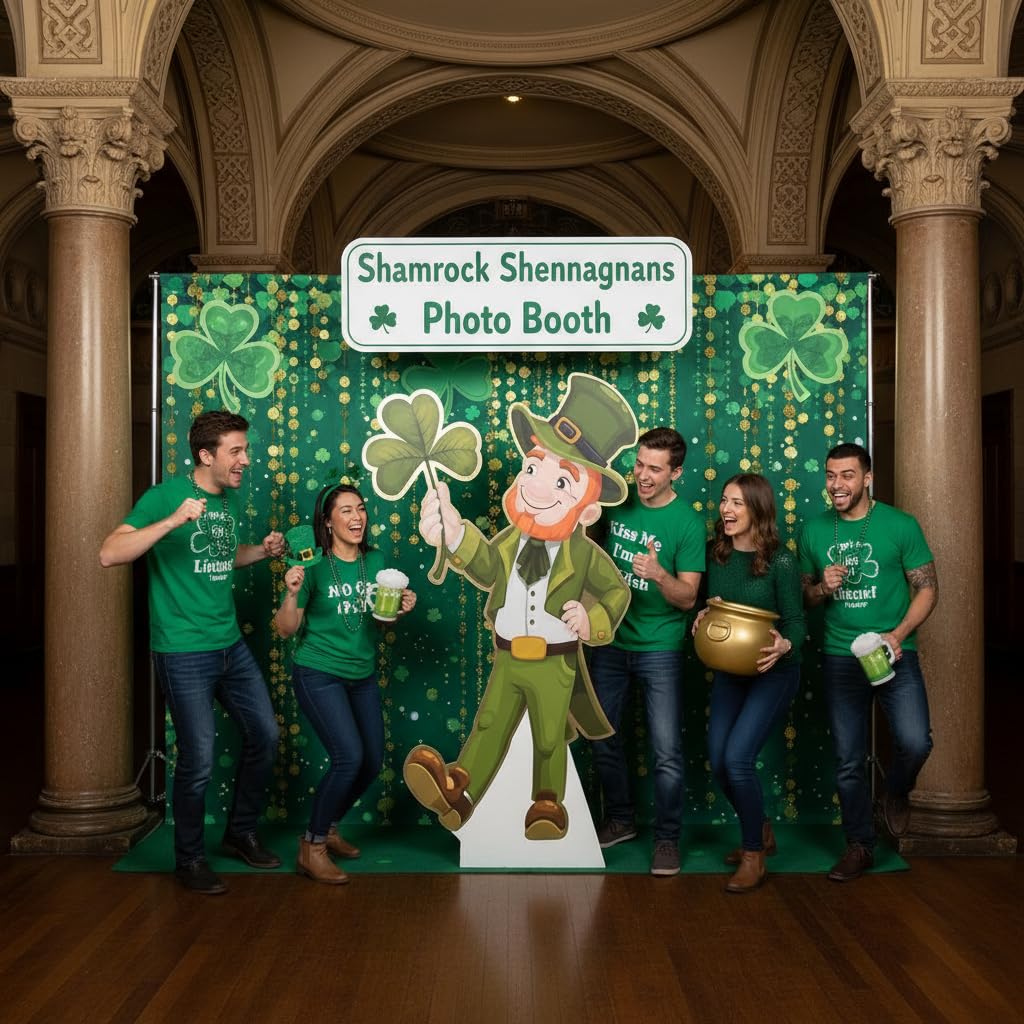 Anderson’s Lifesize St. Patrick’s Day Leprechaun Standup – 5'10" Cardboard Party Prop for Photo Booths, School Events, Parades, Bar Crawls & Holiday Parties - Image 9