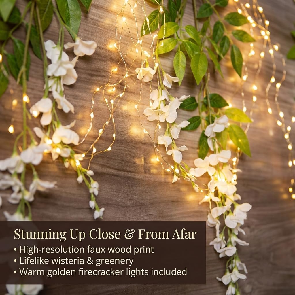 Anderson's Lighted Window Wall with Floral Accents Kit, Garden Wedding Decoration, Photo Backdrop - Image 5