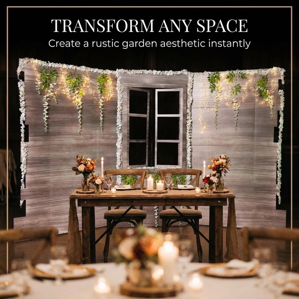 Anderson's Lighted Window Wall with Floral Accents Kit, Garden Wedding Decoration, Photo Backdrop - Image 7