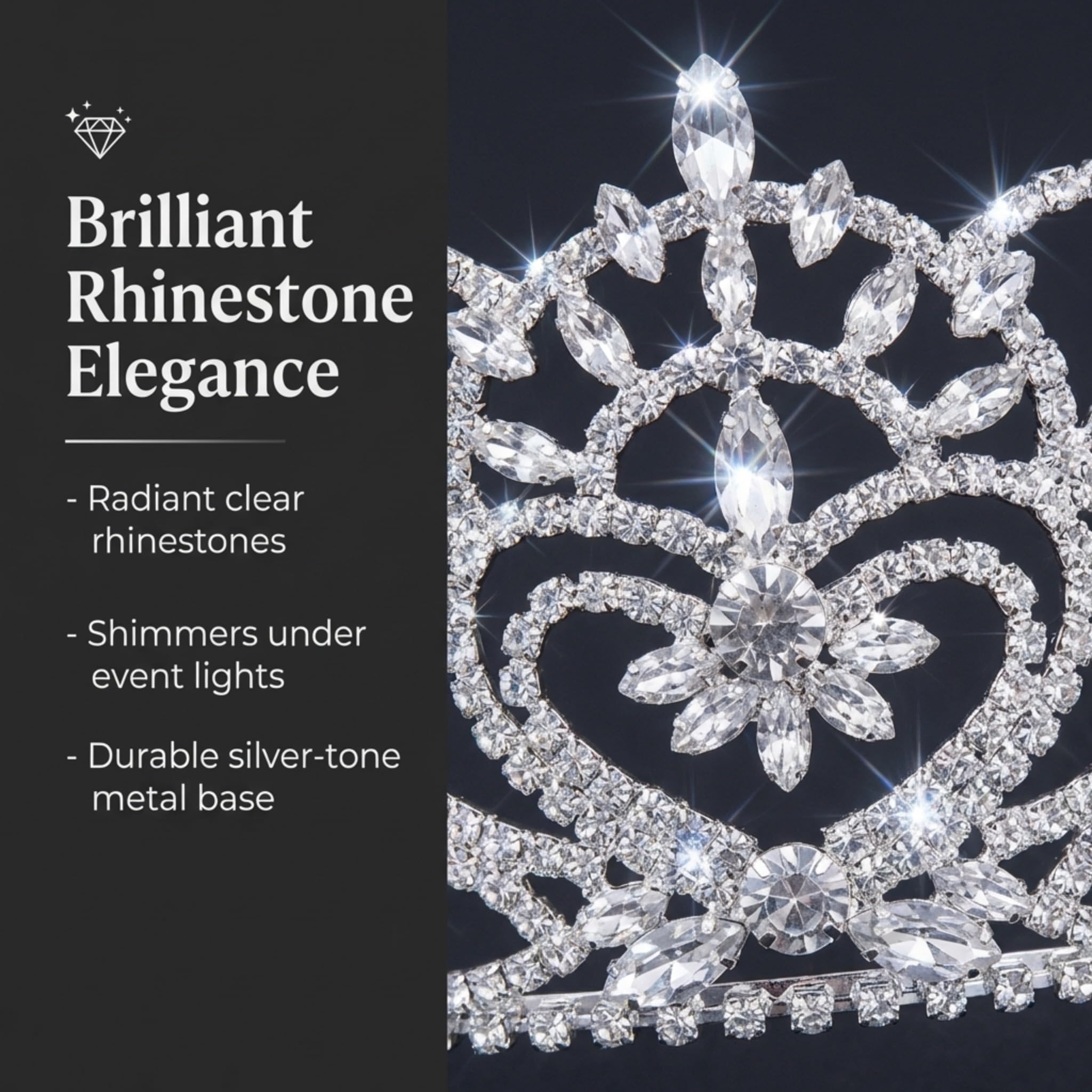 Anderson's Marissa Queen and Princess Tiara Sets, Women, Girls, Prom, Homecoming Coronation - Image 3