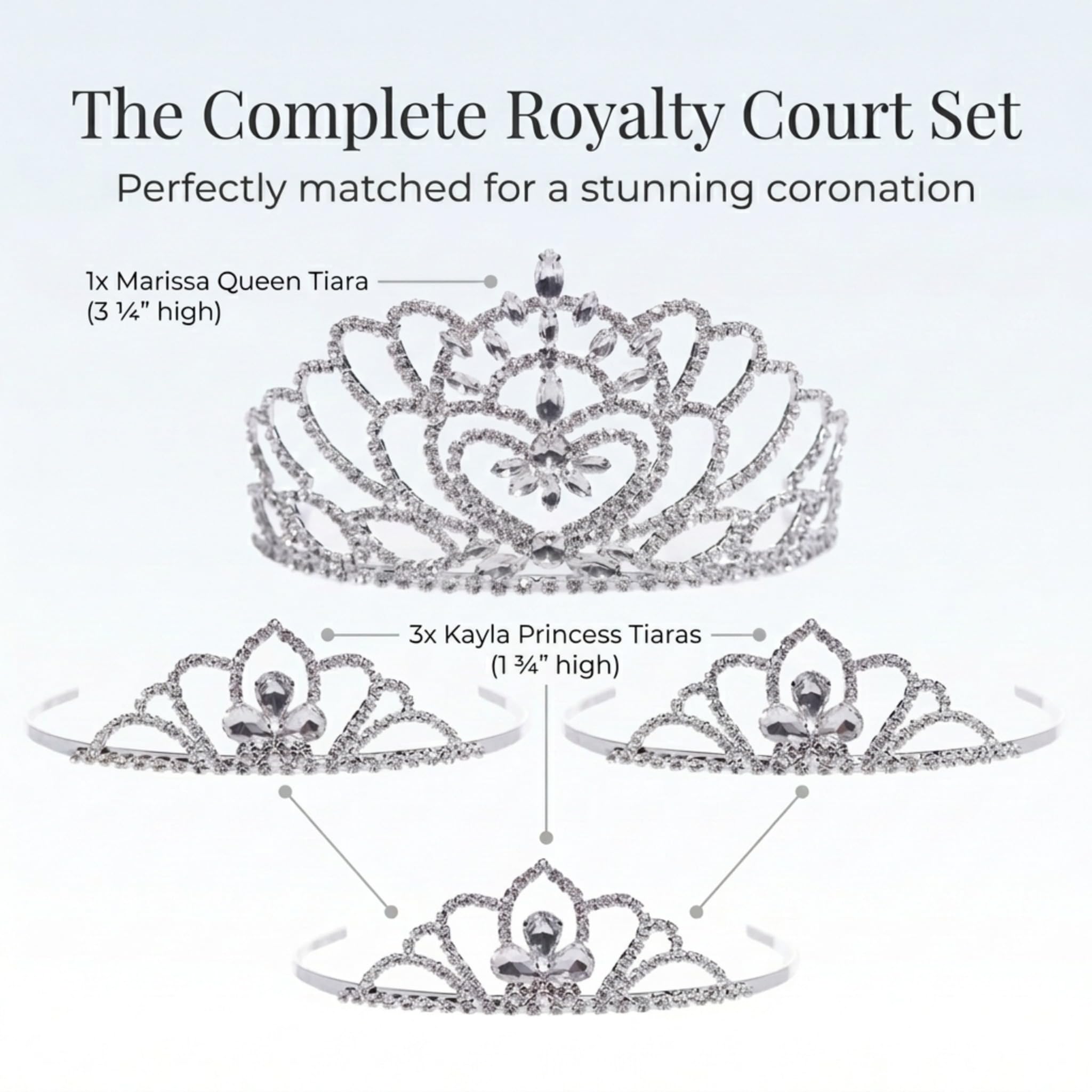 Anderson's Marissa Queen and Princess Tiara Sets, Women, Girls, Prom, Homecoming Coronation - Image 4