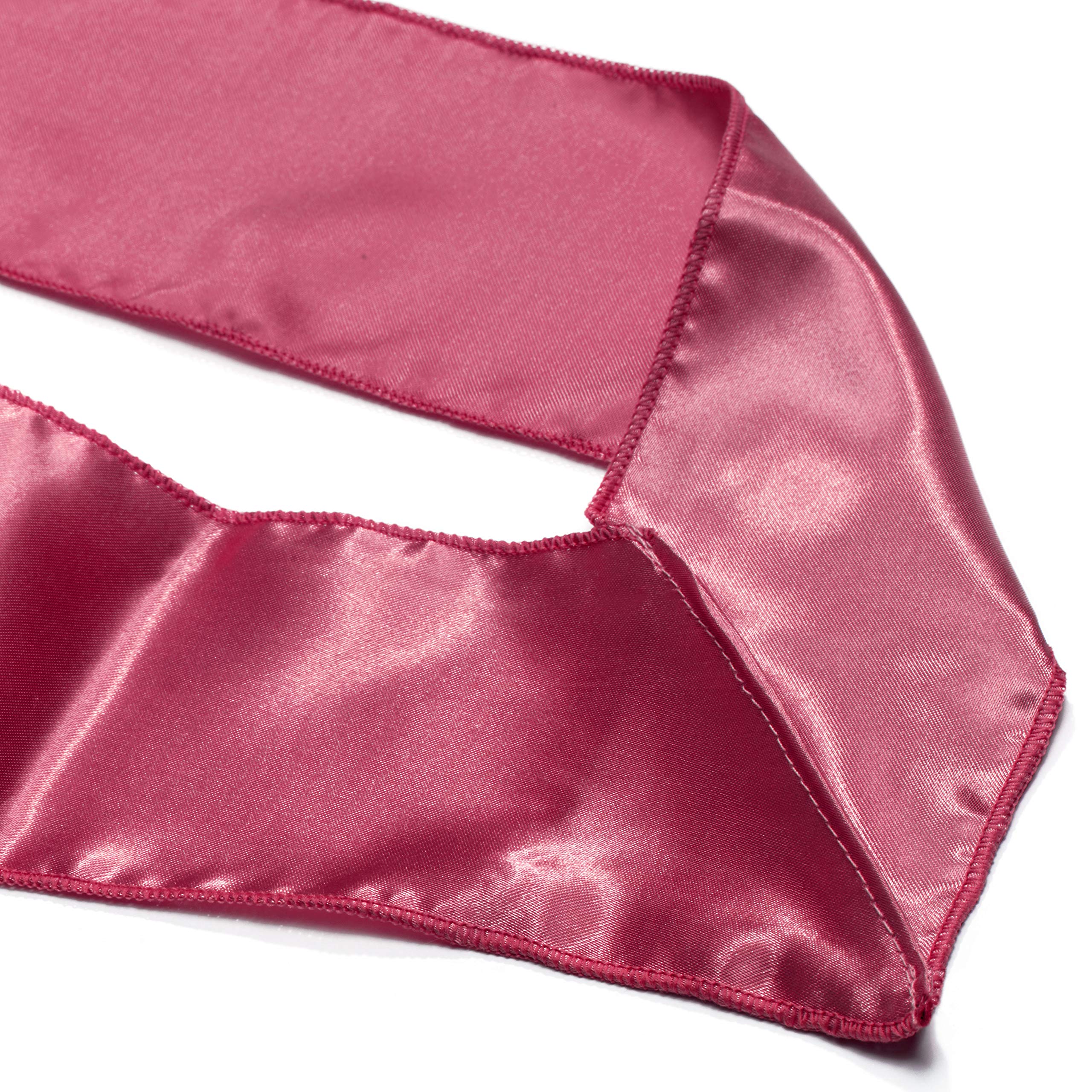 Anderson's Maroon Satin Homecoming Court Sash Set, Elegant 3" x 72" Sashes with White Imprint for Homecoming Night Coronation and School Events, 2‑Piece Set - Image 2