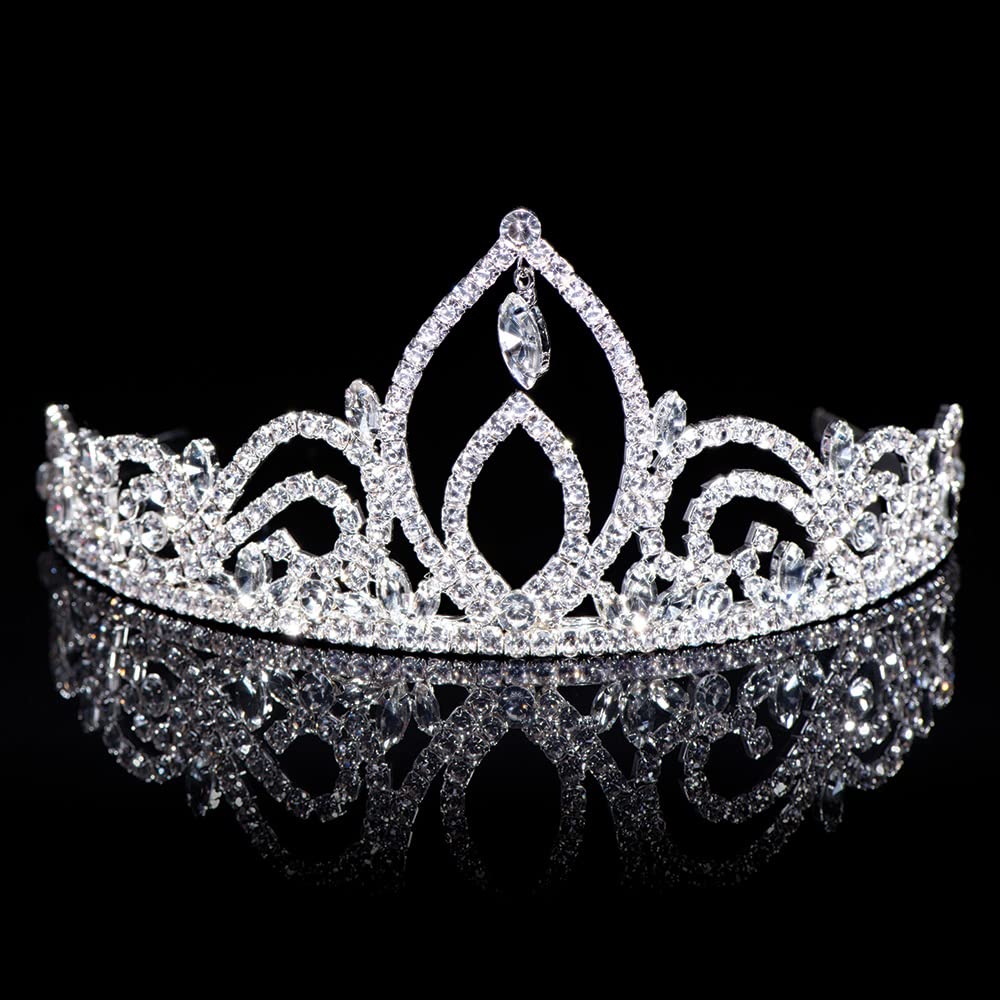 Anderson's Mary Clear Rhinestone Silver Tiara, 2.75 Inches, Women, Wedding Tiara, Queen Or Princess Prom Tiara Homecoming, Pageant, Wedding, School Dance, Award, Party, Event - Image 9