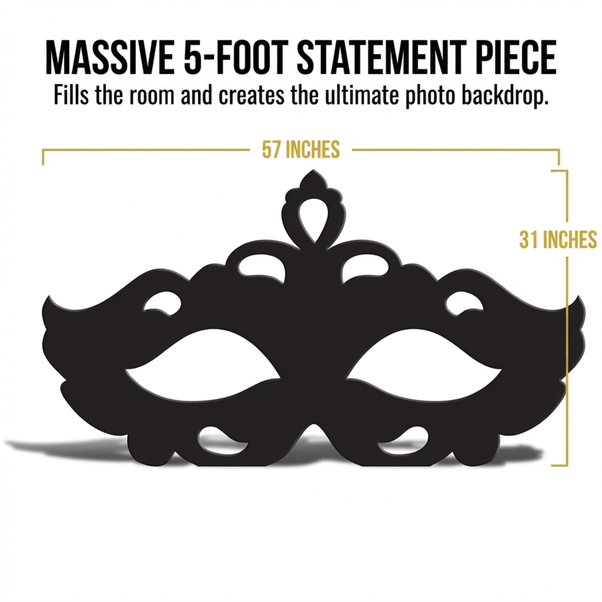 Anderson's Masquerade Mask Silhouette Cardboard Cutout Silhouette - Image 3