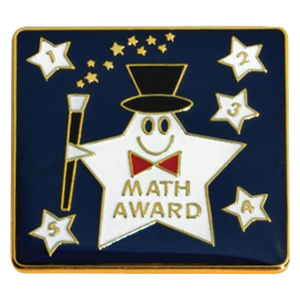 Anderson's Math Award Pin Packs, Lapel Pins for Scholastic Achievements, Student Recognition, Group Celebrations, Academic Excellence, and School Events