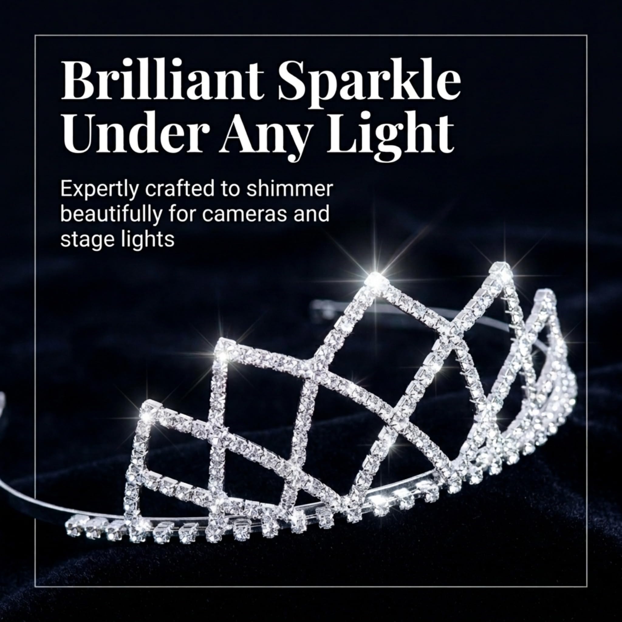 Anderson's Maxine Rhinestone Tiara, 2" High Silver Metal Crown with Sparkling Clear Rhinestones, Adjustable Fit & Removable Comfort Combs, Perfect for Prom, Homecoming, Weddings, Pageants, Quinceañeras, and Special Occasions - Image 6