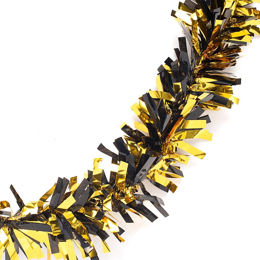Anderson's Metallic Black & Gold Tinsel Twist Garland, 25ft Holiday Decoration, Christmas Tree Trim, Parade Float Decor, Party Supplies, Halloween, Graduation, Indoor Outdoor Event Garland - Image 9