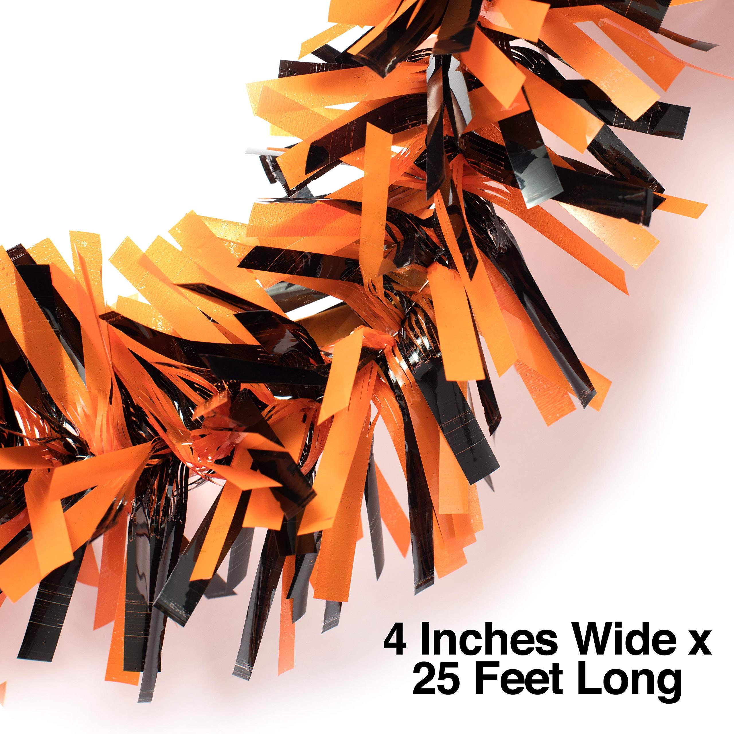 Anderson's Metallic Black & Orange Tinsel Twist Garland, 25ft Holiday Decoration, Christmas Tree Trim, Parade Float Decor, Party Supplies, Halloween, Graduation, Indoor Outdoor Event Garland - Image 9