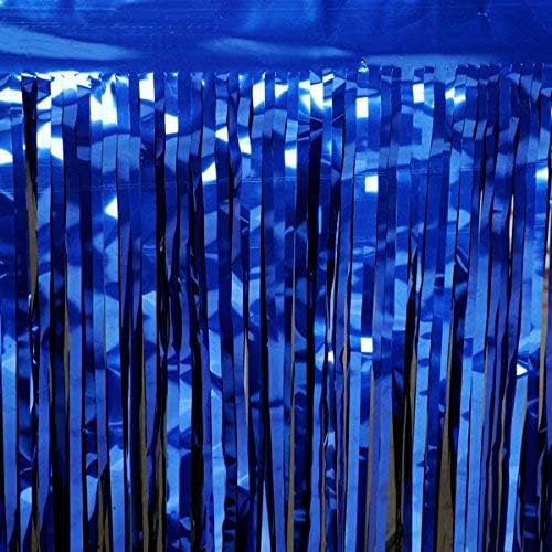 Anderson's Metallic Blue Fringe, 15" x 10' Shiny Decorative Trim for Floats, Parties, Tables, Ceilings, Doorways, Backdrops, and Event Décor - Image 2