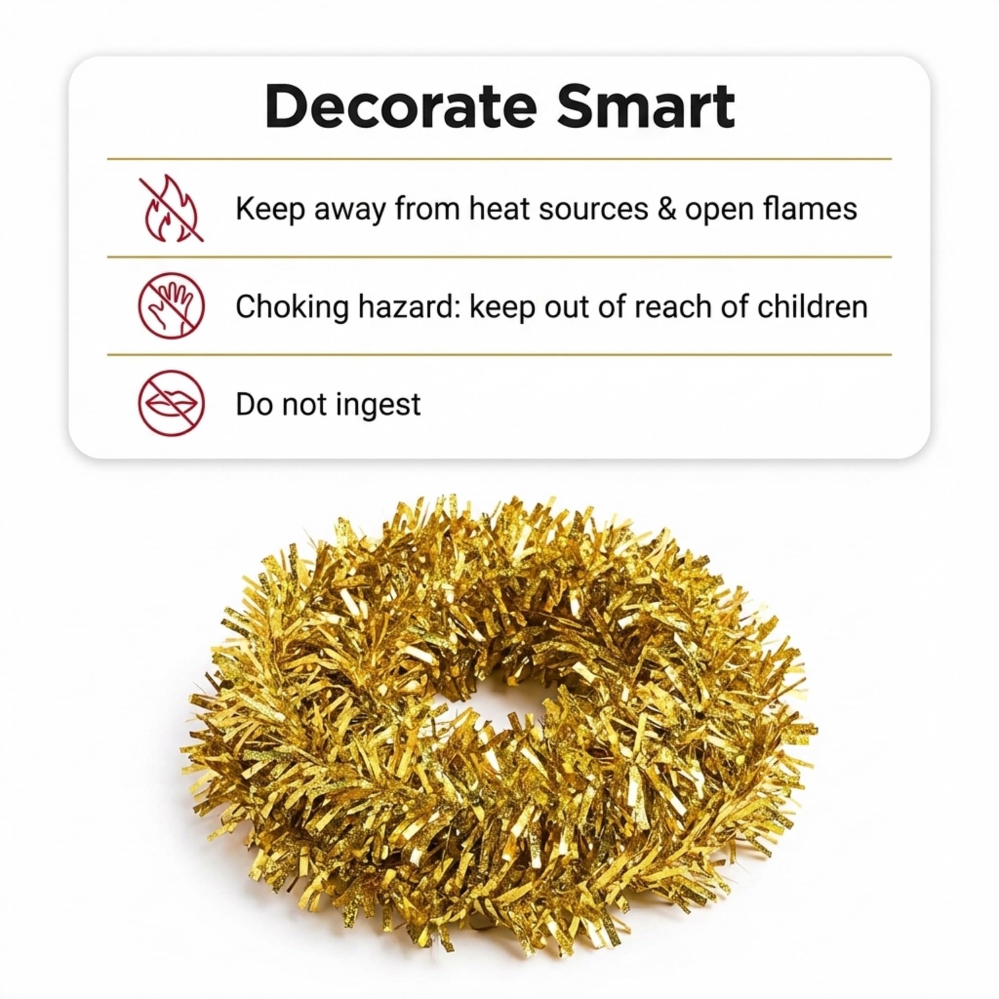Anderson's Metallic Gold Sparkle Glitter Tinsel Twist Garland, 25ft Holiday Decoration, Christmas Tree Trim, Parade Float Decor, Party Supplies, Graduation, Indoor Outdoor Event Garland - Image 7