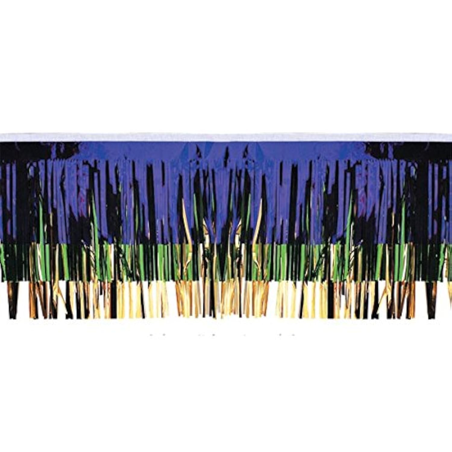 Anderson's Metallic Mardi Gras Fringe, 15" x 10' Shiny Decorative Trim for Floats, Parties, Tables, Ceilings, Doorways, Backdrops, and Event Décor, Indoor/Outdoor
