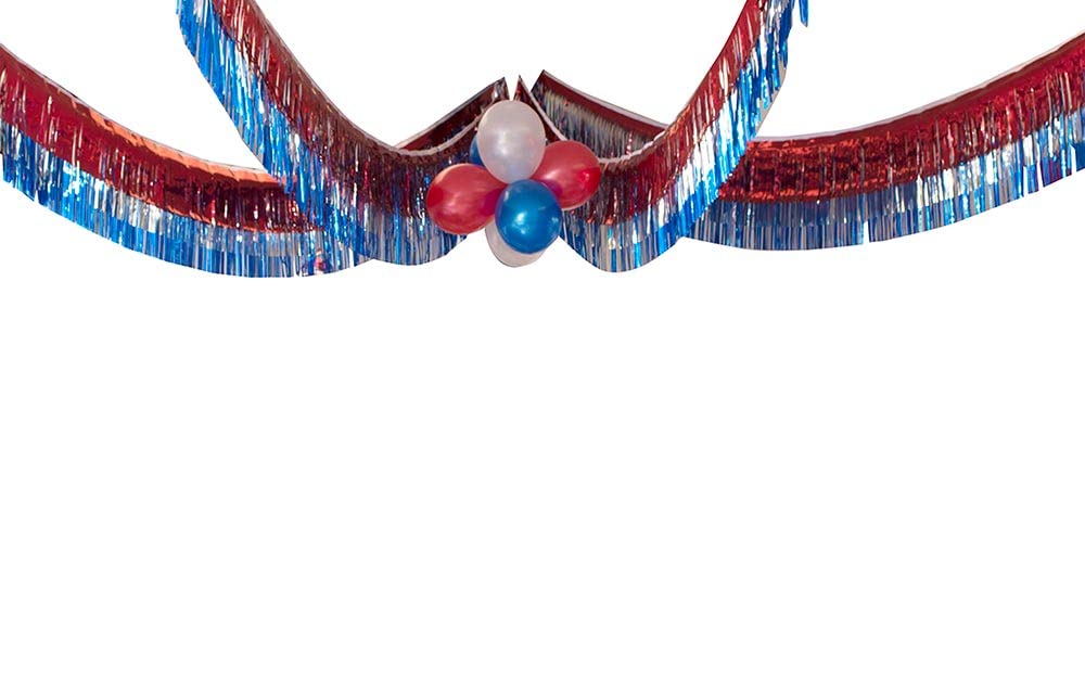 Anderson's Metallic Red, Silver & Blue Fringe, 15 Inches x 10 Feet, Parade Float Decoration, Parade Float Decorations for Trailer Or Golf Cart, Patriotic Fringe for 4th of July, 3MFRWBC - Image 3