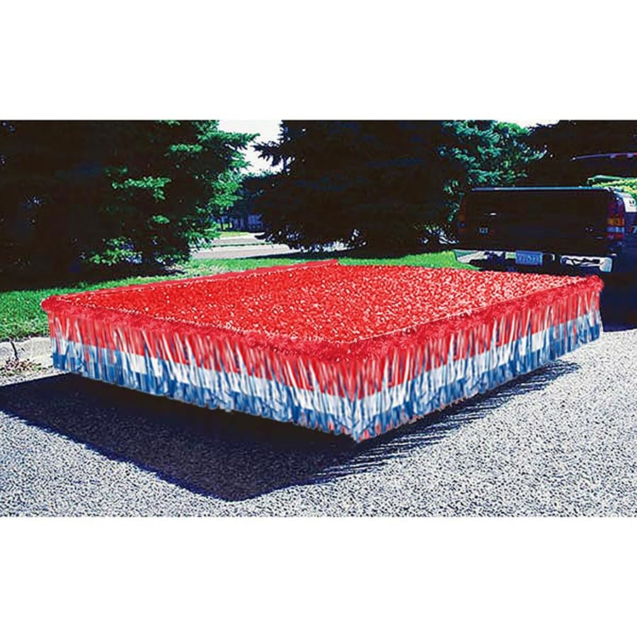 Anderson's Metallic Red, Silver & Blue Fringe, 15 Inches x 10 Feet, Parade Float Decoration, Parade Float Decorations for Trailer Or Golf Cart, Patriotic Fringe for 4th of July, 3MFRWBC - Image 6