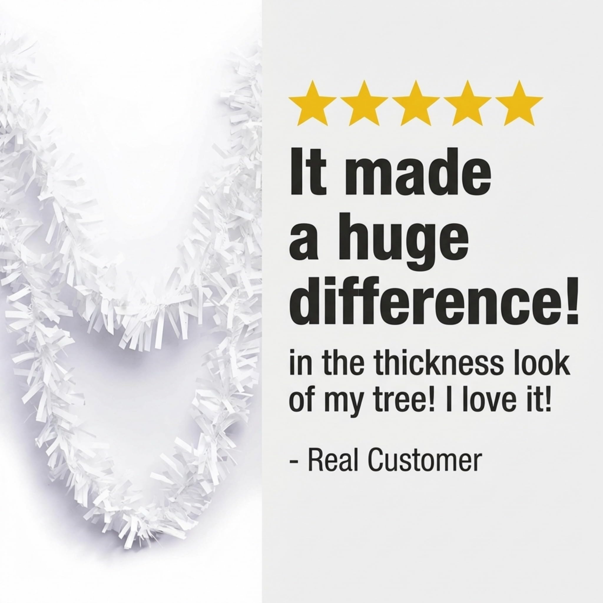 Anderson's Metallic White Tinsel Twist Garland, 25ft Holiday Decoration, Christmas Tree Trim, Parade Float Decor, Party Supplies, Halloween, Graduation, Indoor/Outdoor Event Garland - Image 6