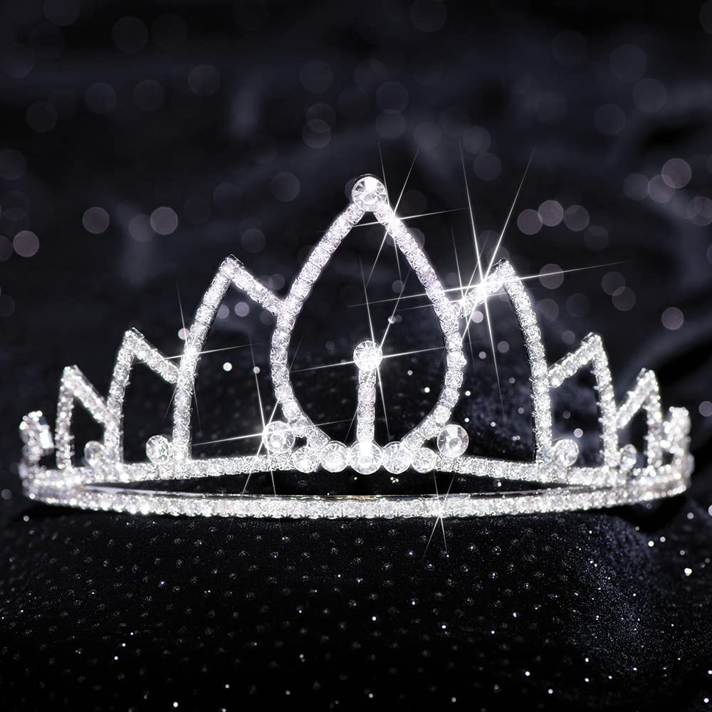 Anderson’s Michelle Rhinestone Tiara, 3 Inch Silver Metal Crown with Clear Faux Diamonds for Prom, Homecoming Queen, Wedding Bridal Party, Sweet 16, Quinceañera, Birthday, Pageant, Theater Costume Accessory - Image 8