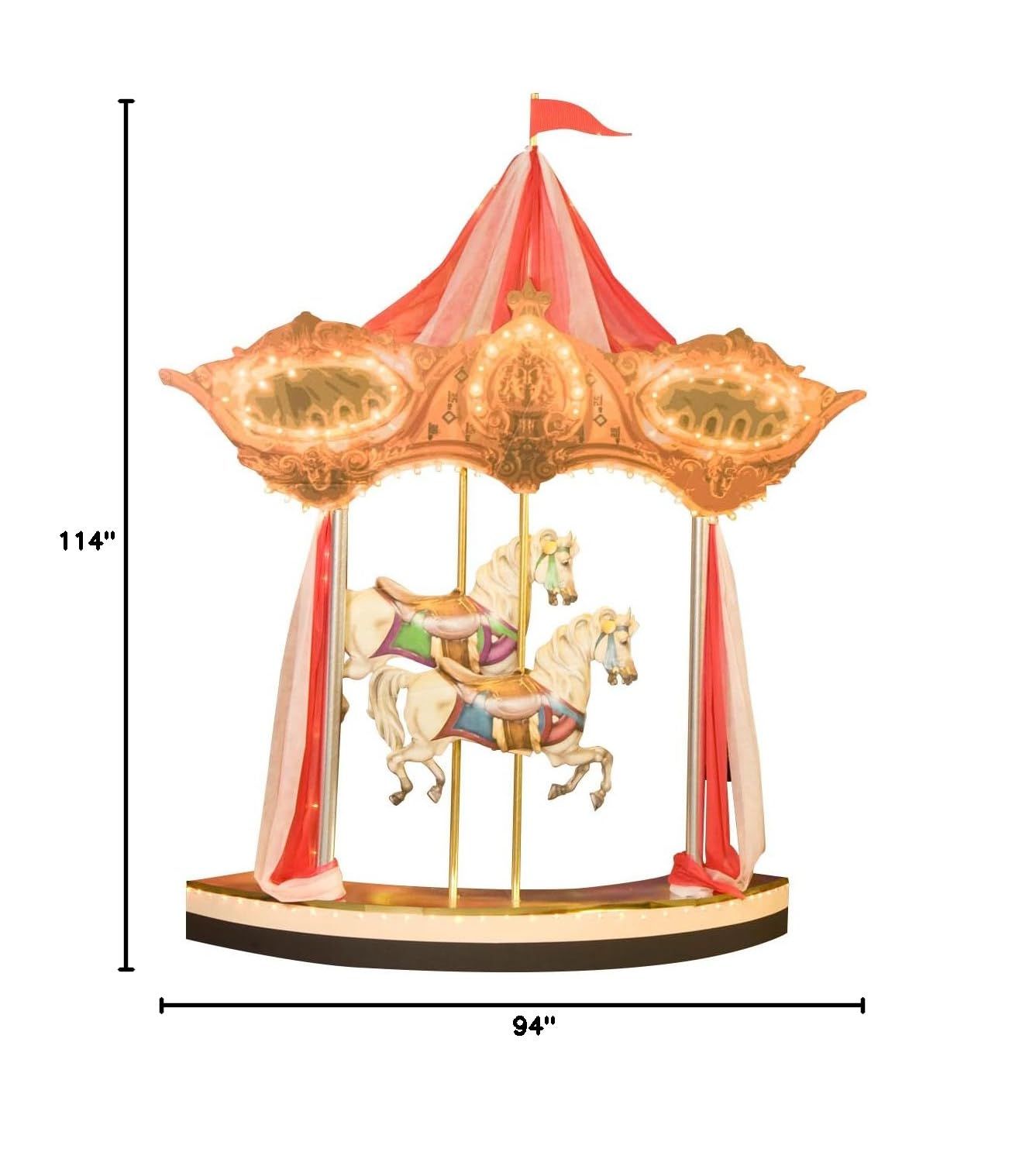 Anderson's Mighty Merry-Go-Round Light-Up Standup Kit, Carnival Theme, Props, Event Décor, Photo Booth, Photo Ops - Image 2