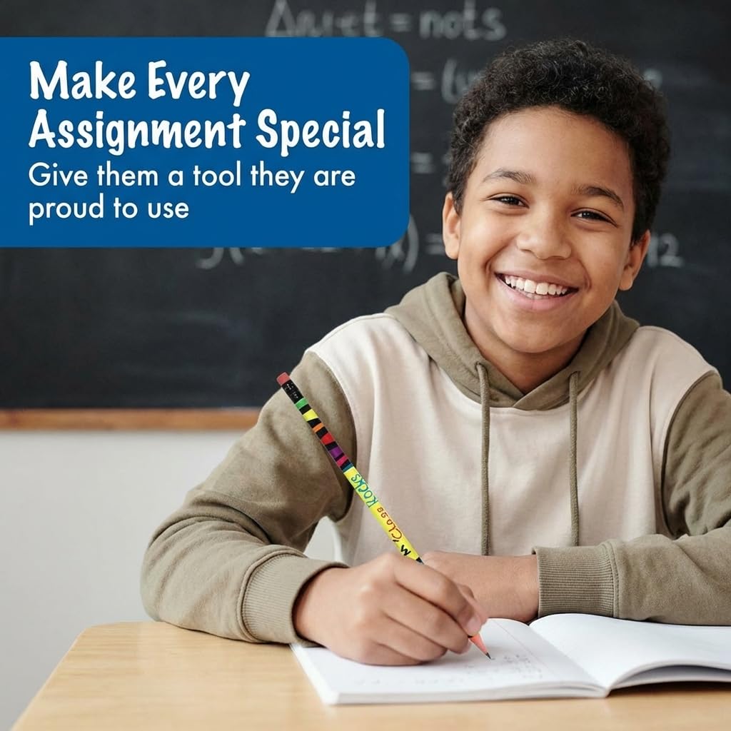 Anderson's, My Class Rocks Pencils, Set of 100, School Pencils, Keepsakes, Giveaways - Image 7