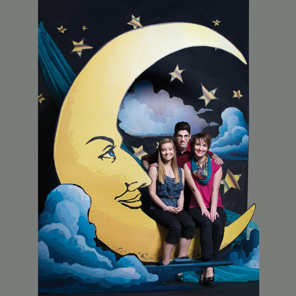 Anderson's Old Hollywood Smiling Moon Photo Prop Kit, Background Photo Wall