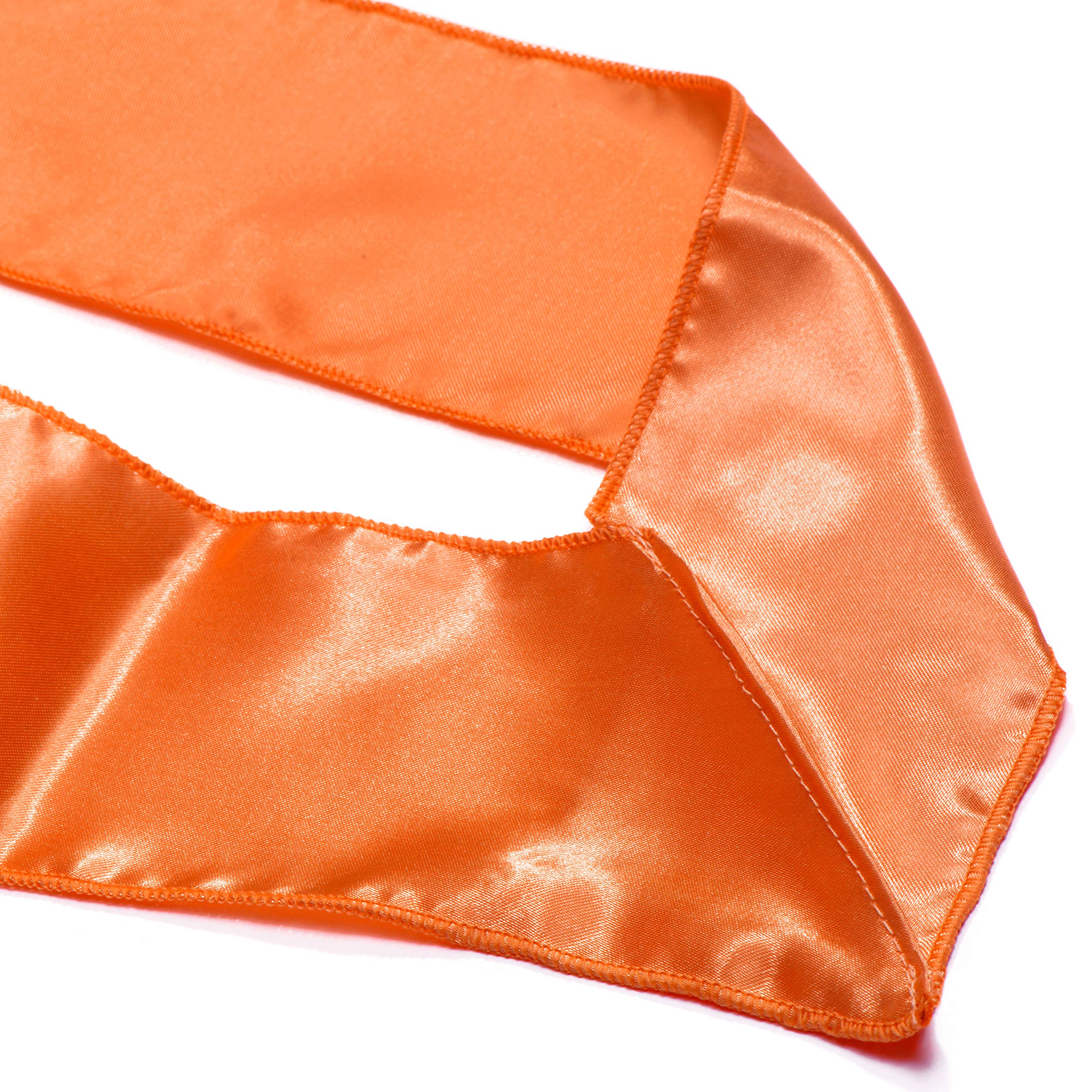 Anderson's Orange Satin Homecoming Royalty Sash Set, Elegant 3" x 72" Sashes with Black Imprint for Homecoming Night Coronation and School Events, 2‑Piece Set - Image 2