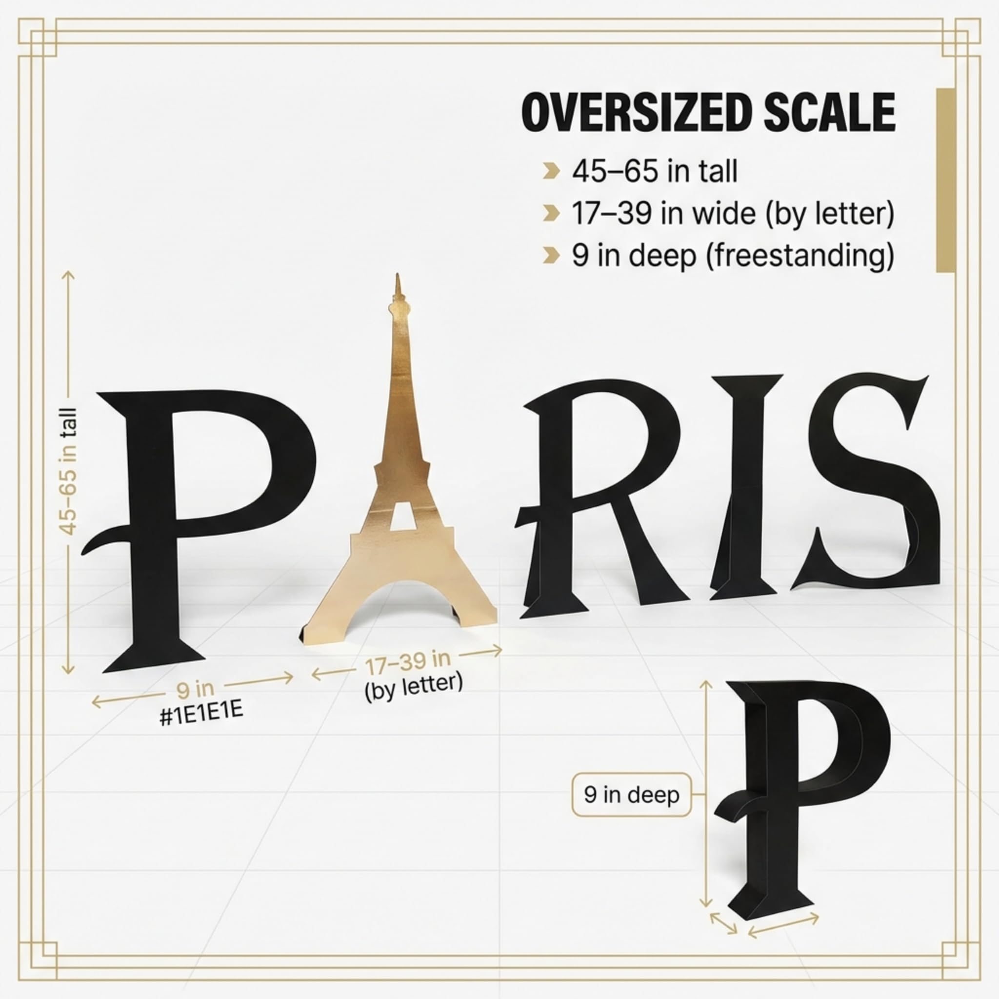 Anderson's Paris Letters Decorative Kit, Prom Decorations, Party Decorations, Event Décor, Props, Photo Ops - Image 3