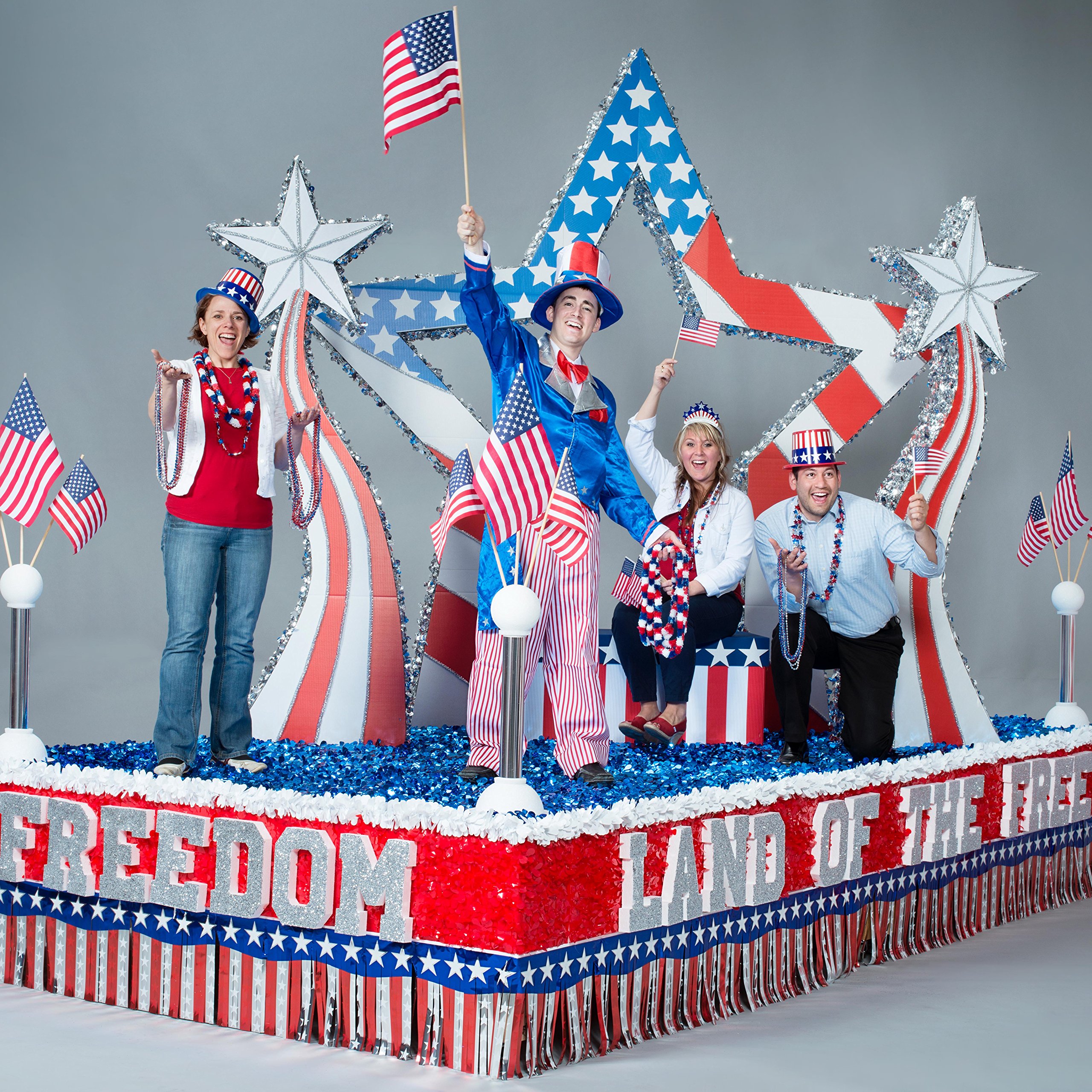 Anderson's Patriotic Grand Star Arch Kit, Parade Float Decorations for Trailer, 4th of July Parade, Patriotic Decorations - Image 5