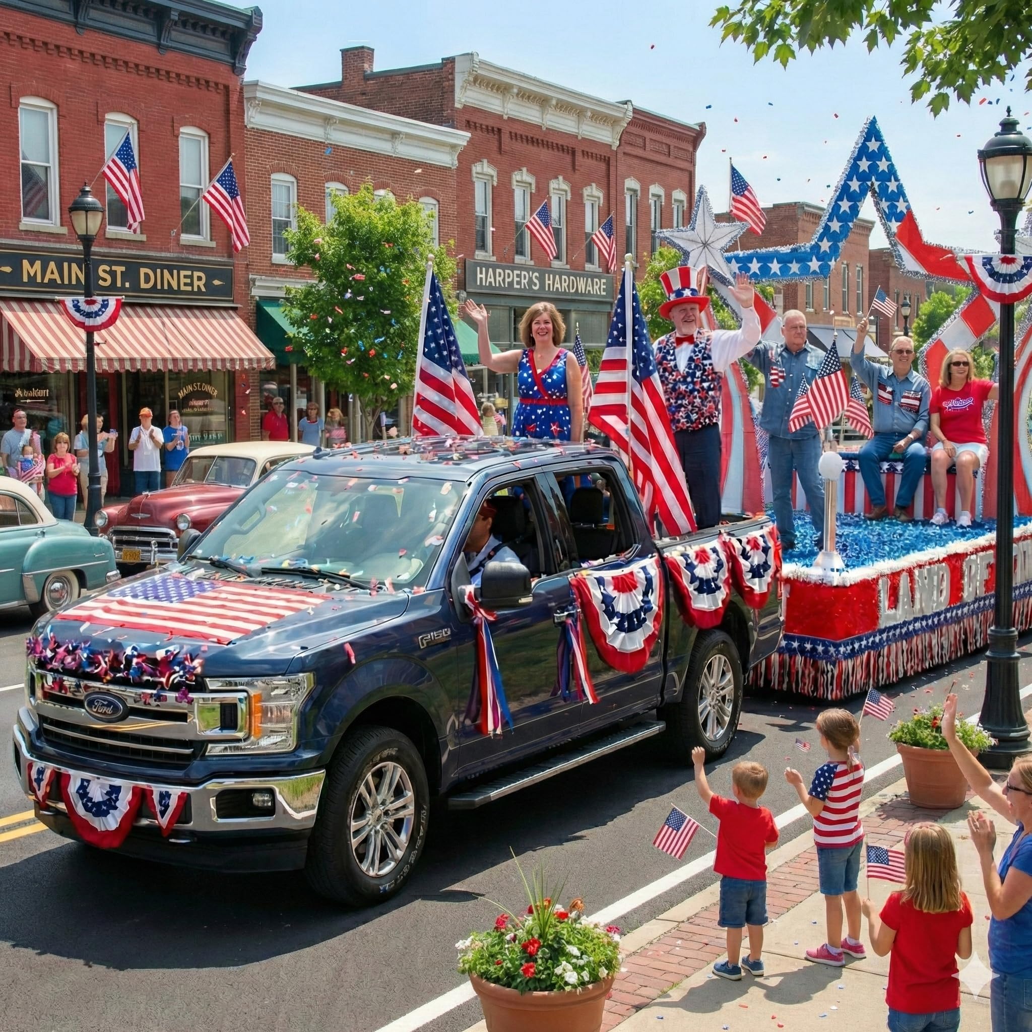 Anderson's Patriotic Grand Star Arch Kit, Parade Float Decorations for Trailer, 4th of July Parade, Patriotic Decorations - Image 8
