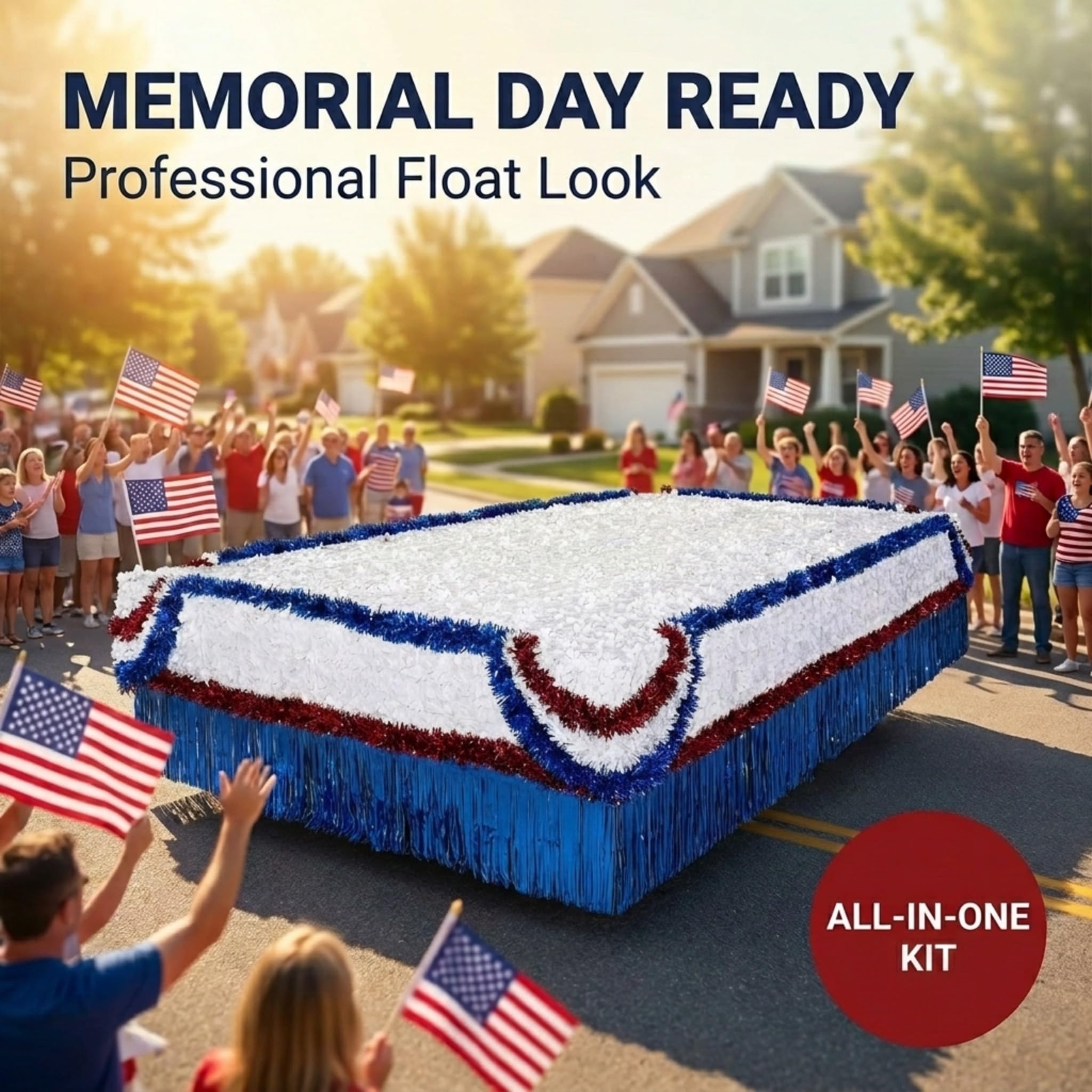 Anderson's Patriotic Parade Float Trailer Bed Kit, Patriotic Parade Float Decorations for Trailer, 4th of July, Memorial Day Decorations - Image 5