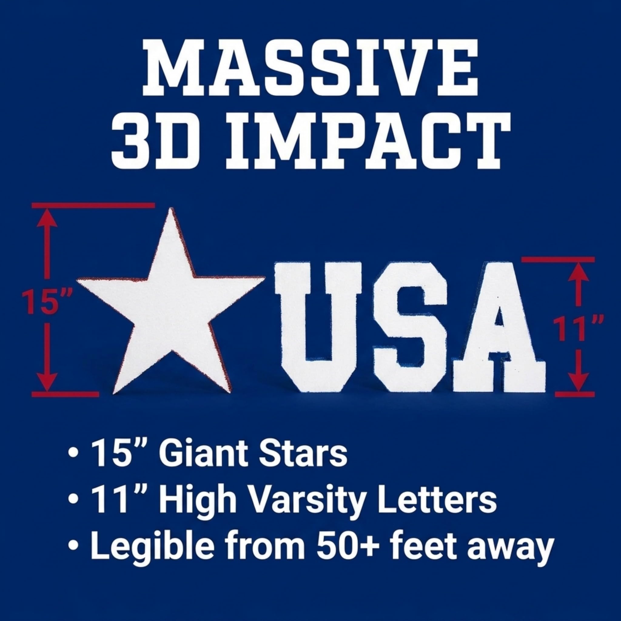 Anderson's Patriotic USA Parade Float Letters Kit, Parade Decorations, Parade Float Decorations for Trailer, 4th of July Parade, Patriotic Decorations - Image 3