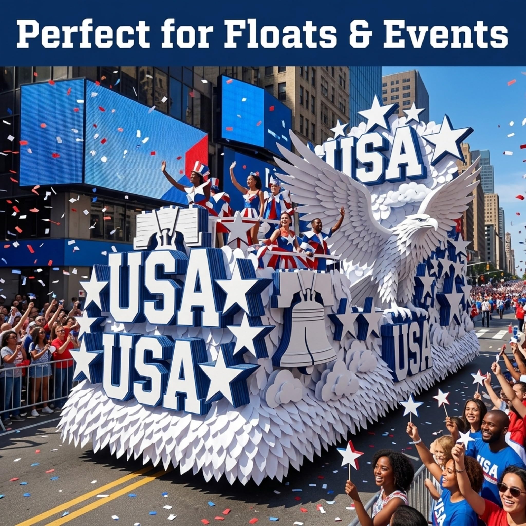 Anderson's Patriotic USA Parade Float Letters Kit, Parade Decorations, Parade Float Decorations for Trailer, 4th of July Parade, Patriotic Decorations - Image 5