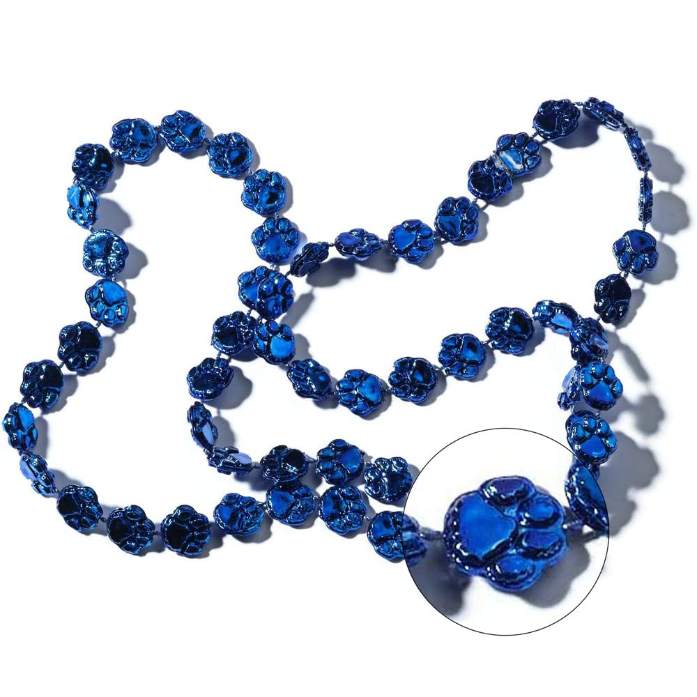 Anderson's Paw Bead Necklace Set, Paw Print Necklaces in Team Combination Colors, School Spirit, Pet Parties, Fundraisers, Game Day, Birthday Favors & Mascot Accessories for Kids, Fans & Communities, 24-Pack - Image 2