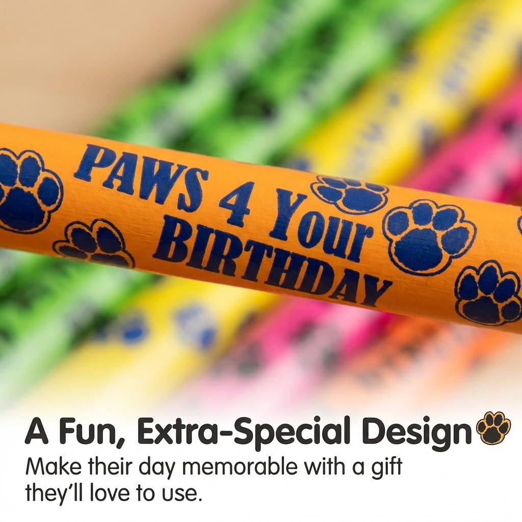 Anderson's Paws 4 Your Birthday Assorted Pencils, Birthday Party Favors, 25 Pack - Image 7