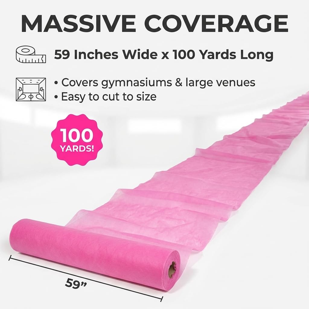 Anderson's Pink Flame Retardant Gossamer Decorating Fabric, 59" x 100 Yard roll - Image 4
