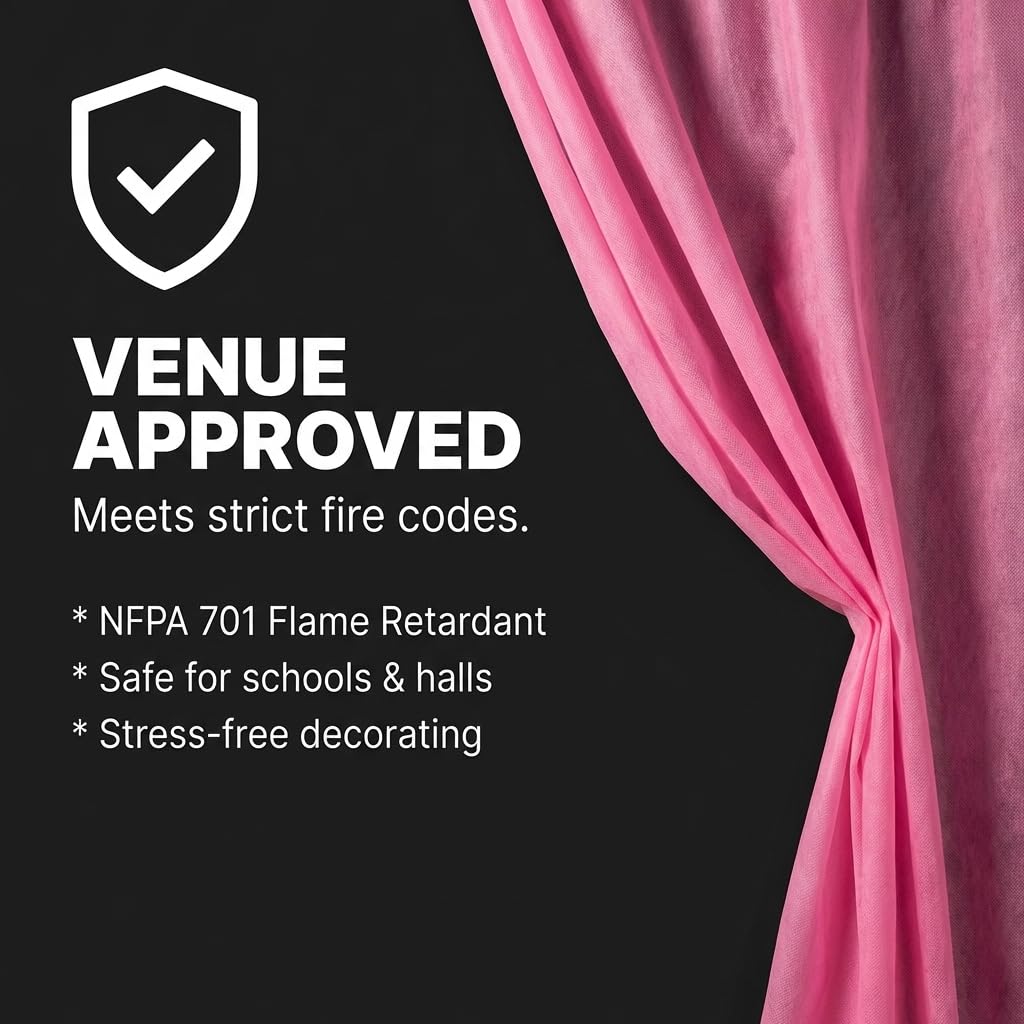 Anderson's Pink Flame Retardant Gossamer Decorating Fabric, 59" x 100 Yard roll - Image 6