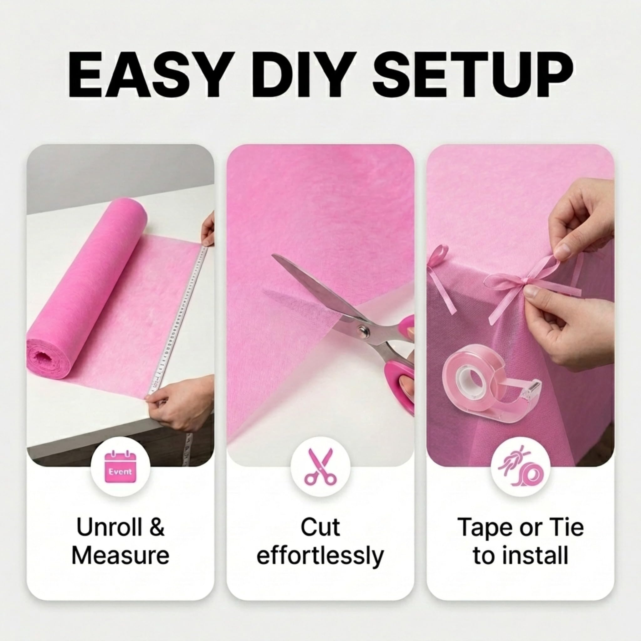 Anderson's Pink Flame Retardant Gossamer Decorating Fabric, 59" x 100 Yard roll - Image 9
