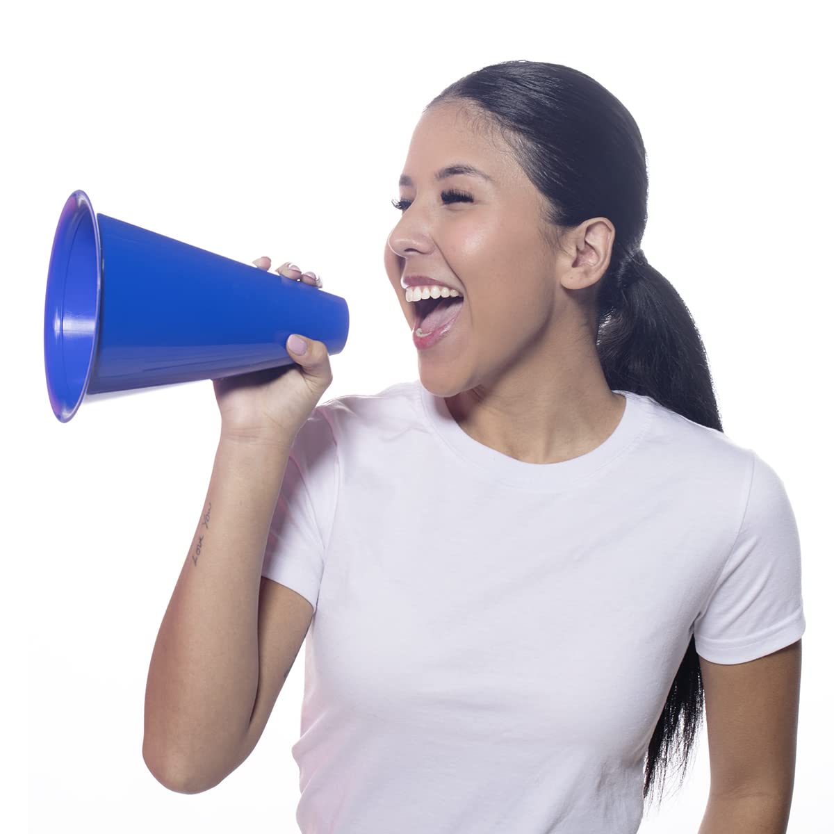 Anderson's Premium Blue 8" Megaphone Noisemaker Boost School Spirit Cheerleader Sports Football Basketball Homecoming Squad Team Party Dance Club Parade Competition Performance Fan Pack of 10 - Image 3