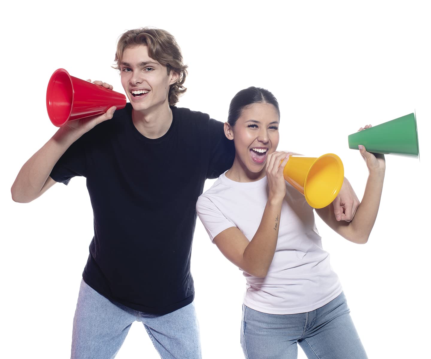 Anderson's Premium Blue 8" Megaphone Noisemaker Boost School Spirit Cheerleader Sports Football Basketball Homecoming Squad Team Party Dance Club Parade Competition Performance Fan Pack of 10 - Image 4