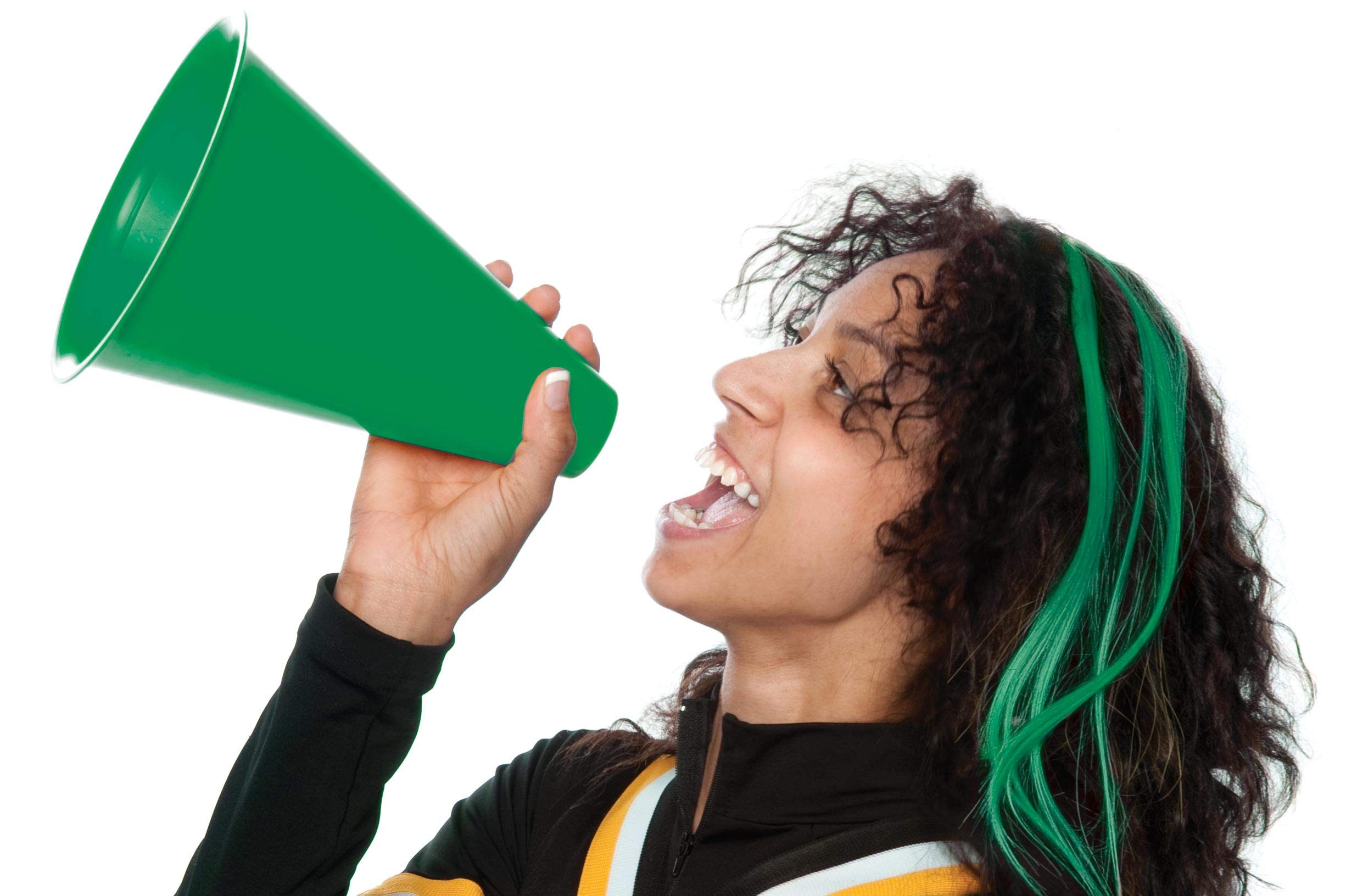 Anderson's Premium Green 8" Megaphone Noisemaker Boost School Spirit Cheerleader Sports Football Basketball Homecoming Squad Team Party Dance Club Parade Competition Performance Fan Pack of 10 - Image 2