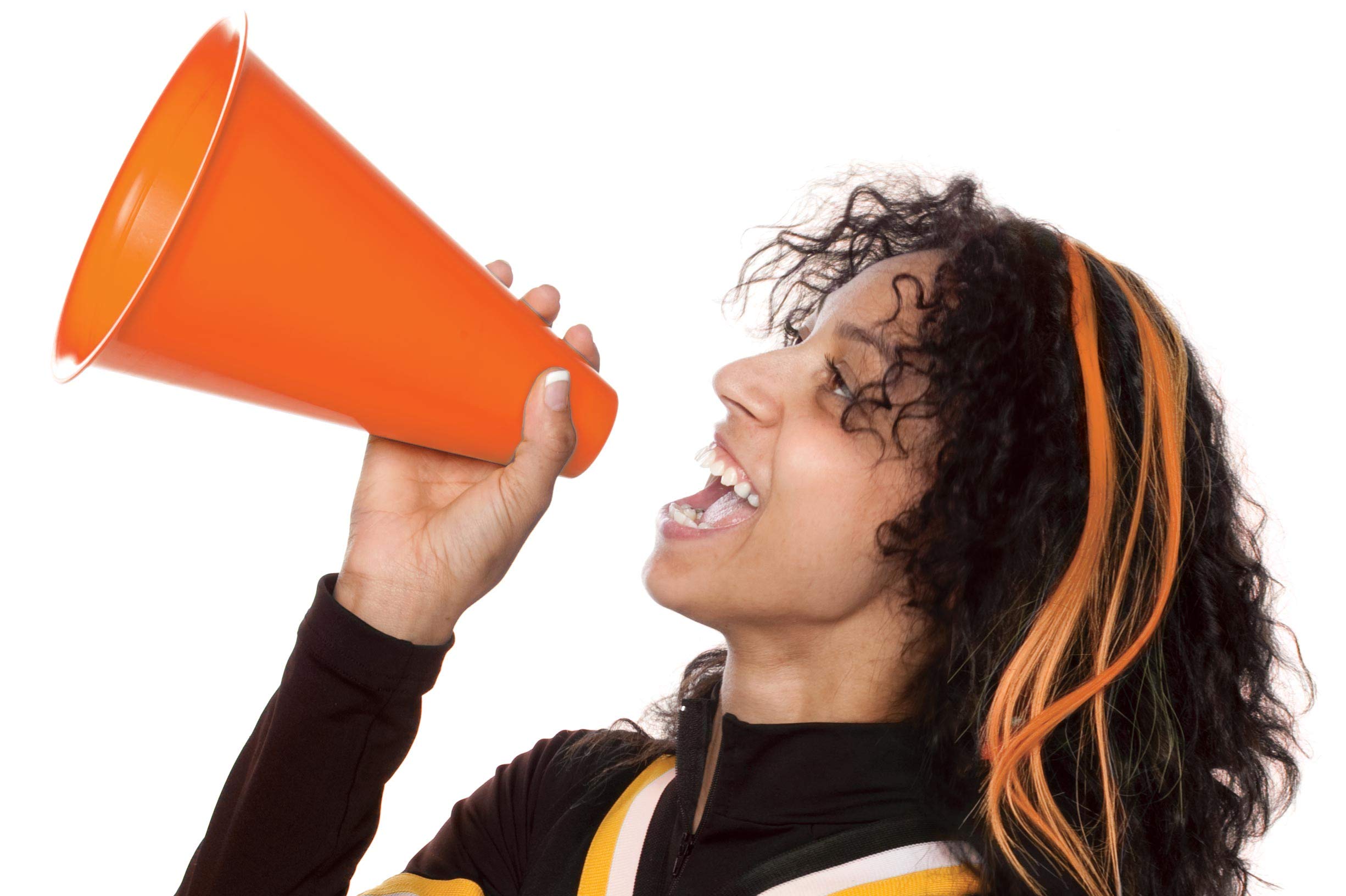 Anderson's Premium Orange 8" Megaphone Noisemaker Boost School Spirit Cheerleader Sports Football Basketball Homecoming Squad Team Party Dance Club Parade Competition Performance Fan Pack of 10 - Image 2