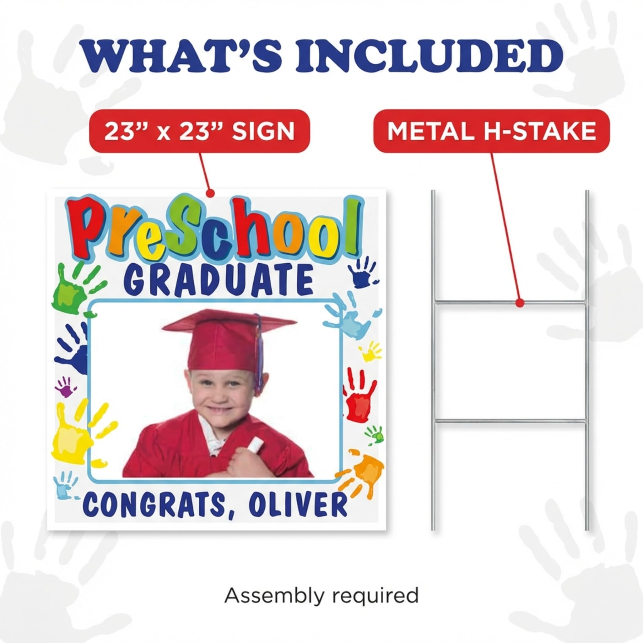 Anderson's Preschool Graduate Personalized Photo Yard Sign, Graduation Sign, Lawn Decor - Image 6