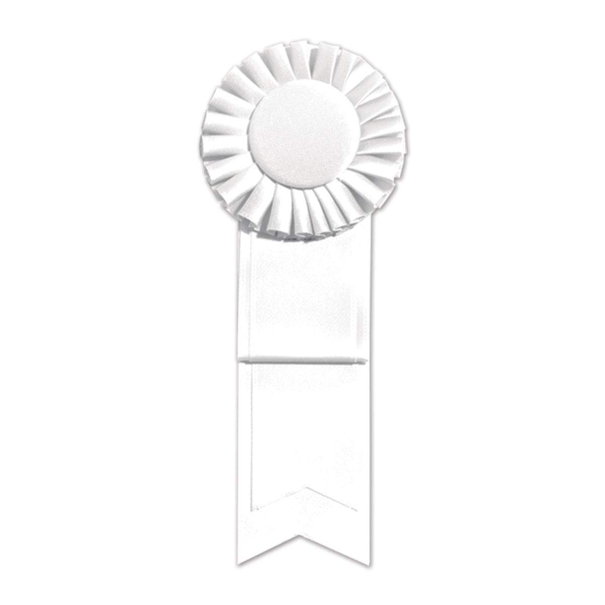Anderson’s Prom Court White Satin Sash with Silver Imprint and Matching Rosette, 3" x 72" Prom Royalty Sash for High School Prom Coronation, Elegant Accessories for Prom Court & Formal Events - Image 2