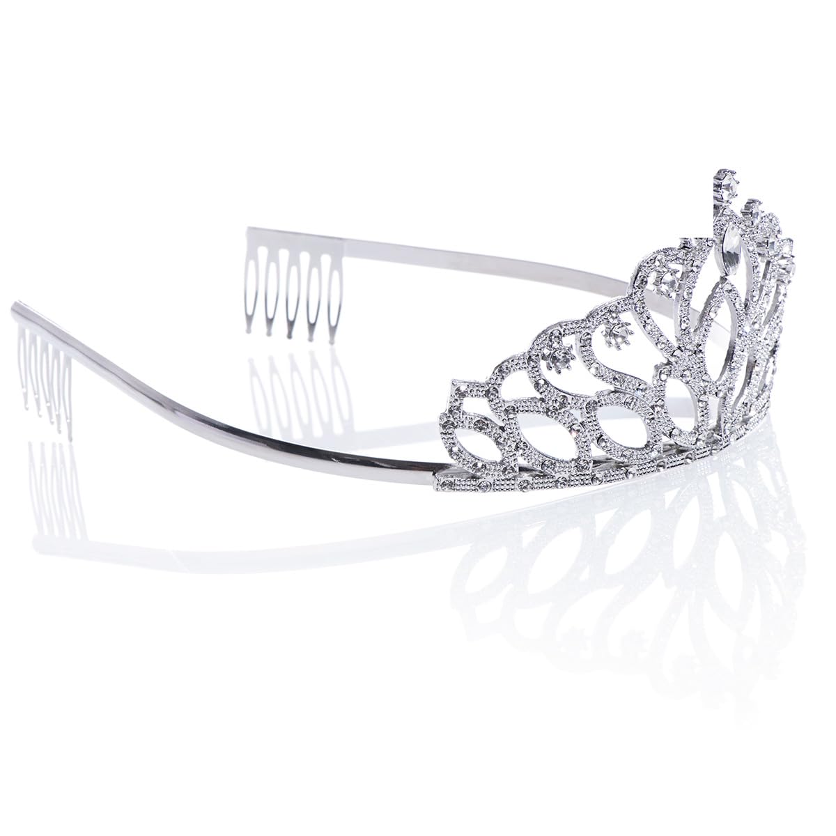 Anderson’s Prom Queen Taylor Tiara and Silver Glitter Sash Set, Black Lettering, Elegant Coronation Accessories and 3.75" x 62" Prom Queen Sash for High School Coronation, 2 Piece Set - Image 8