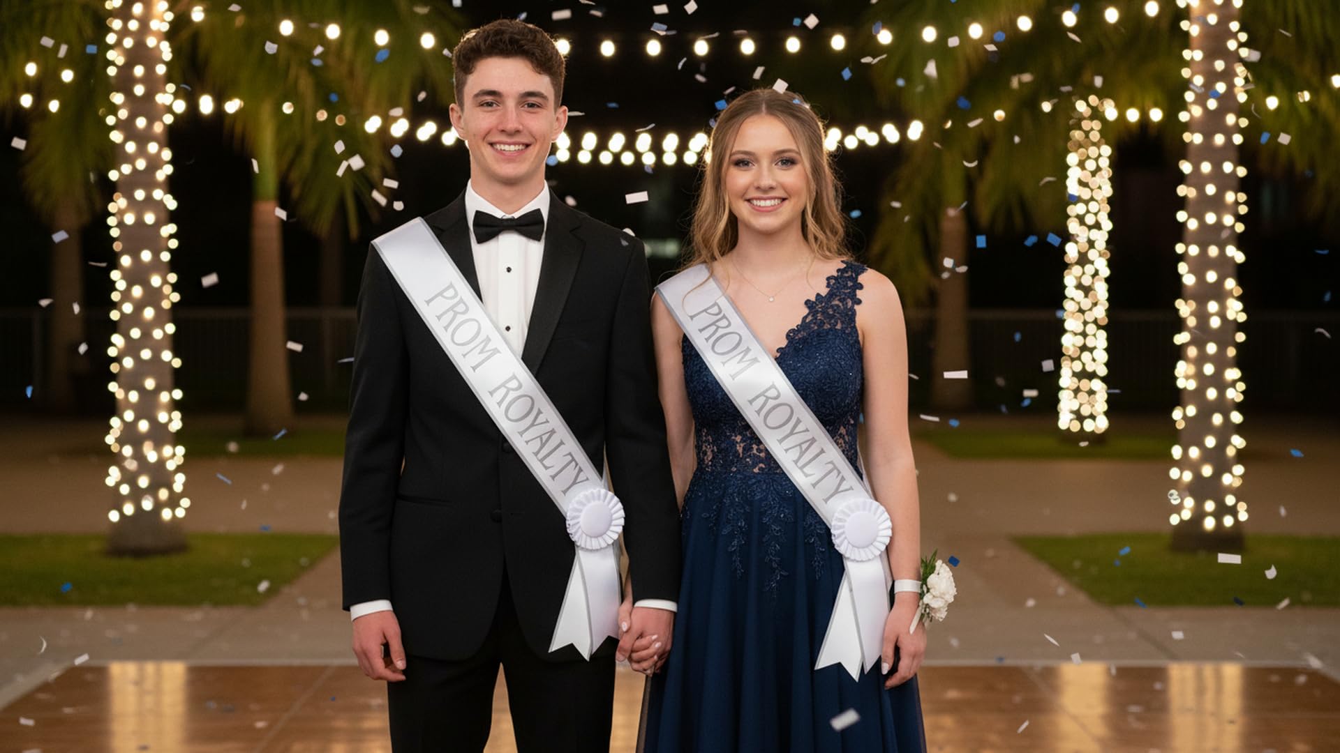 Anderson’s Prom Royalty Value Pack, Elegant White‑and‑Silver Sashes that Transform Your Coronation Into an Unforgettable Spotlight Moment, 16 Piece Set - Image 9