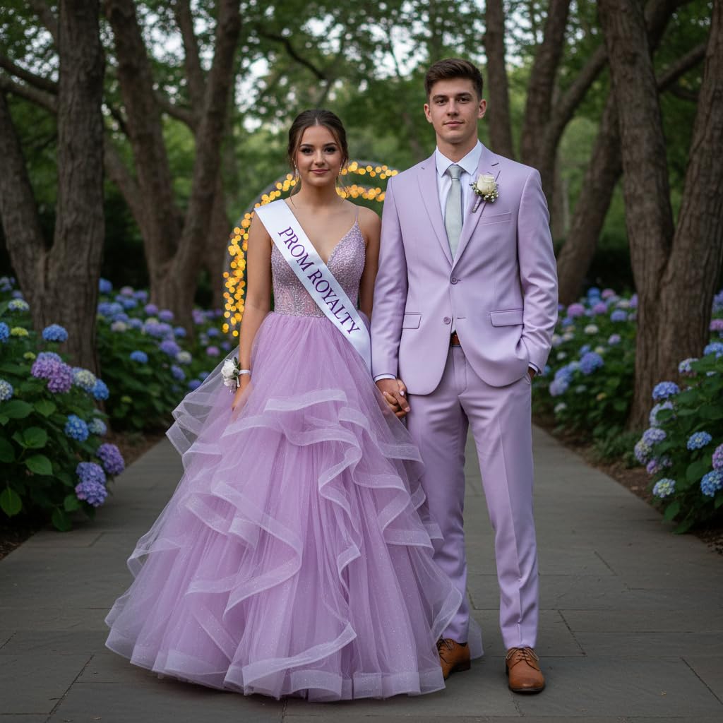 Anderson’s Prom Royalty White Satin Slash with Purple Imprint, 3" x 72" Prom Royalty Sash for Royalty Coronation, Prom Night Accessories for High School Court & Formal Events - Image 7