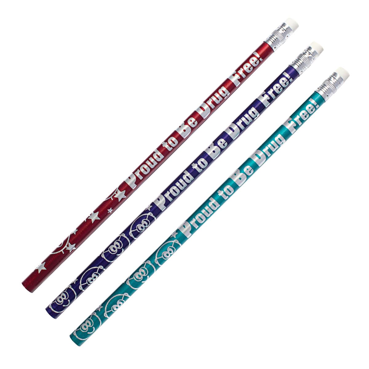 Anderson's, Proud to Be Drug Free Pencils, Set of 100, School Pencils, Student Awards, Good Cause