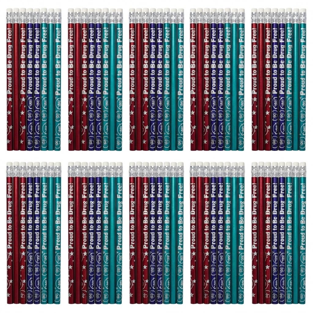 Anderson's, Proud to Be Drug Free Pencils, Set of 100, School Pencils, Student Awards, Good Cause - Image 2