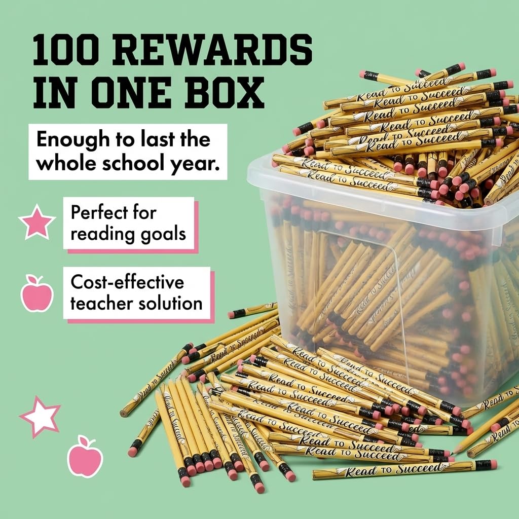 Anderson's, Read to Succeed Pencils, Set of 100, School Pencils, Student Awards, Recognition - Image 3