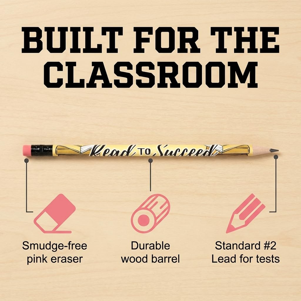 Anderson's, Read to Succeed Pencils, Set of 100, School Pencils, Student Awards, Recognition - Image 4