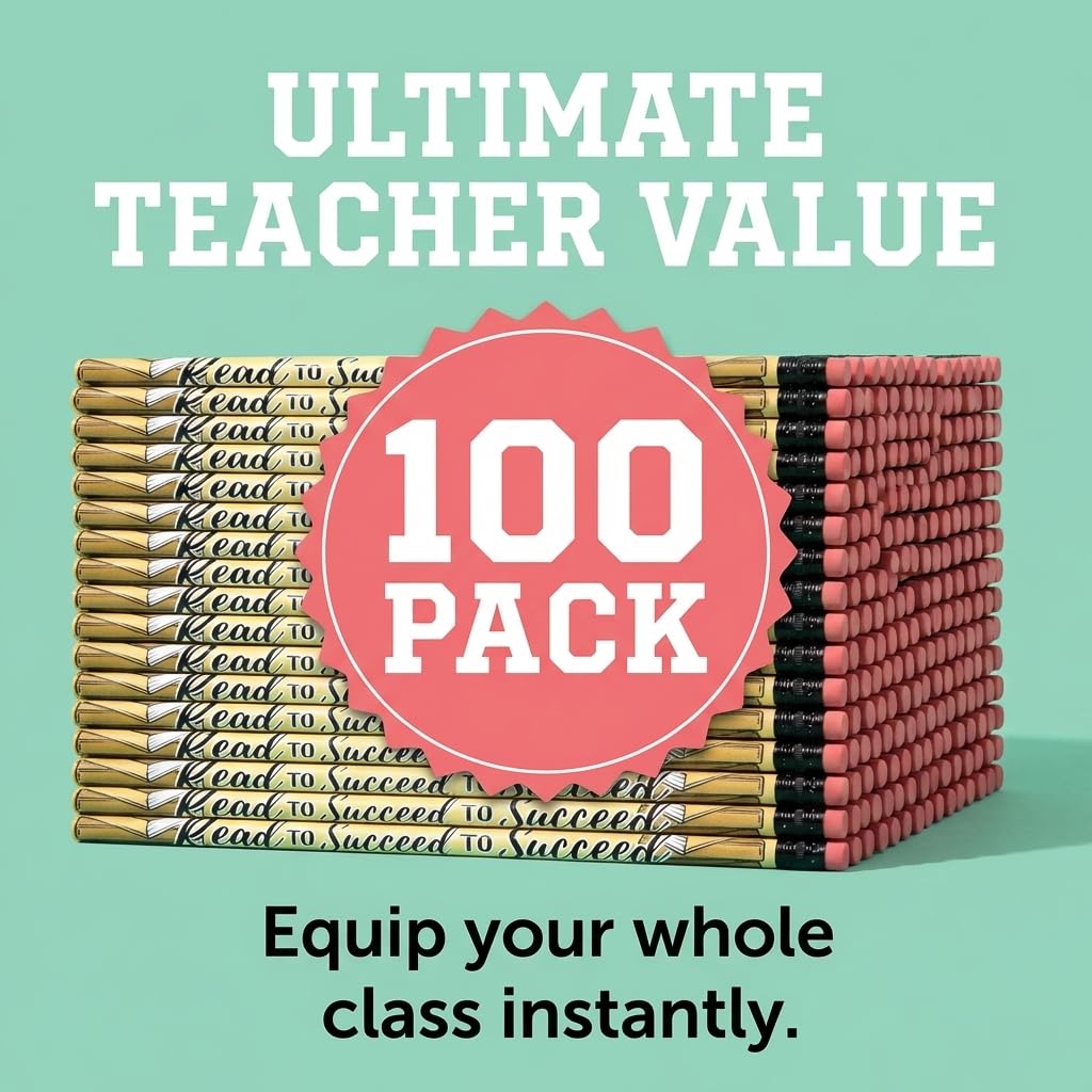 Anderson's, Read to Succeed Pencils, Set of 100, School Pencils, Student Awards, Recognition - Image 8