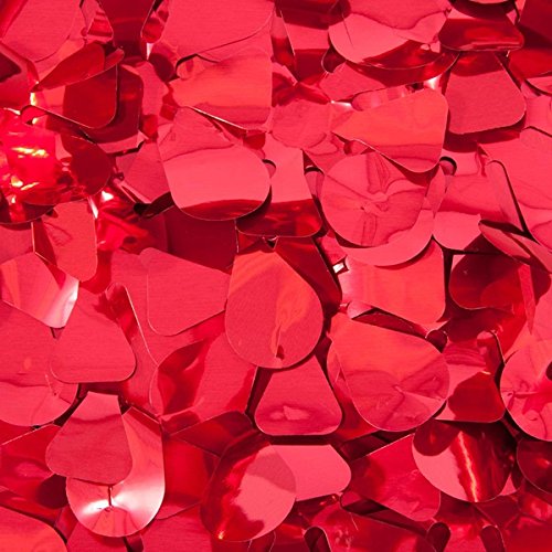 Anderson's Red Metallic Floral Sheeting – 3 Ft. Parade Float Decoration for Trailers, Parties, Weddings, Proms, Photo Backdrops & Events – Shiny Fringe Garland for Indoor/Outdoor Use